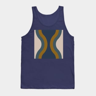 Hourglass Pattern - Blue, Beige, Gold Tank Top